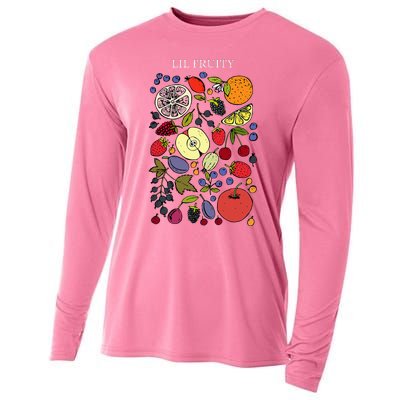 Funny Lil Fruity Lgbtq Subtle Lesbian Lgbtq Pride Month Cooling Performance Long Sleeve Crew