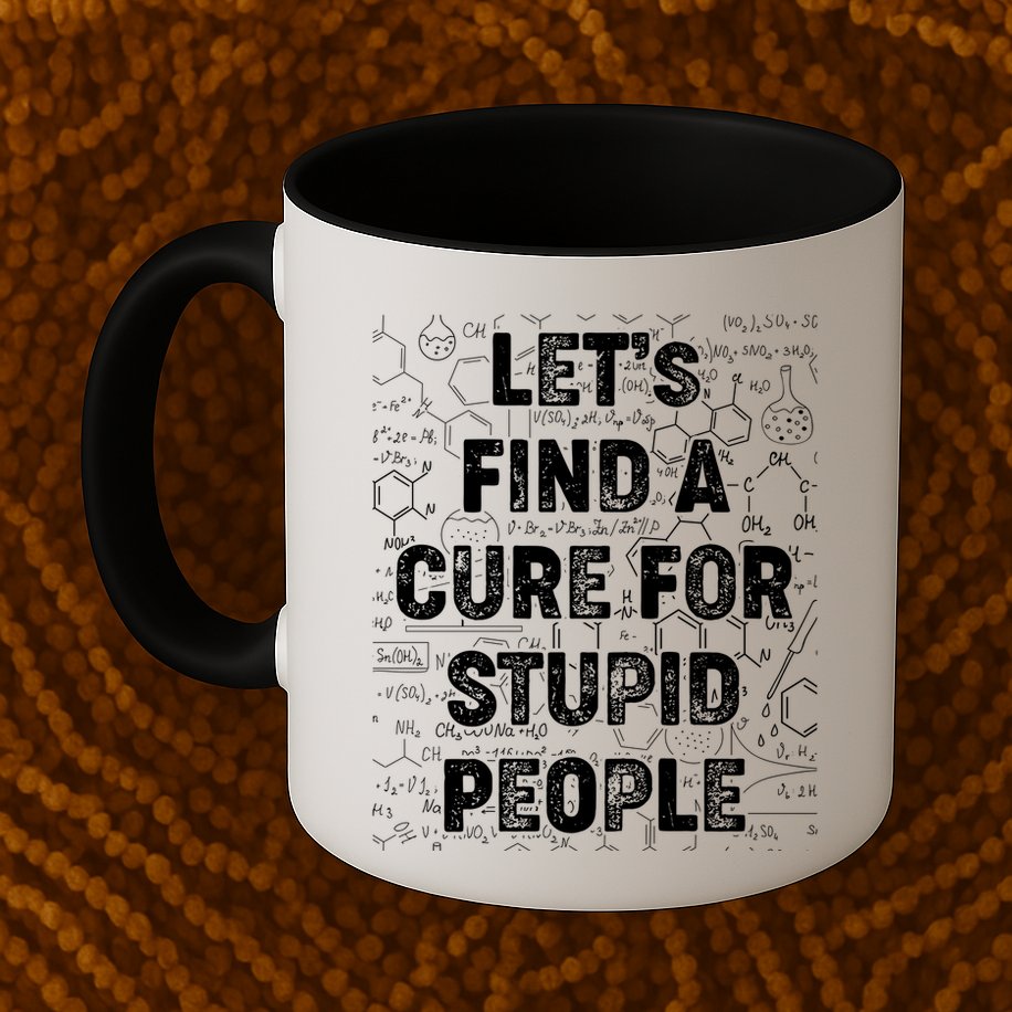 Funny Let's Find A Cure For Stupid People Mug