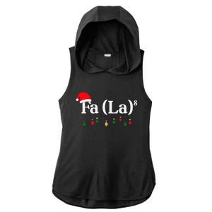 Fa (La)8 Funny Christmas Santa Fa La Math Teacher Student Ladies PosiCharge Tri-Blend Wicking Draft Hoodie Tank