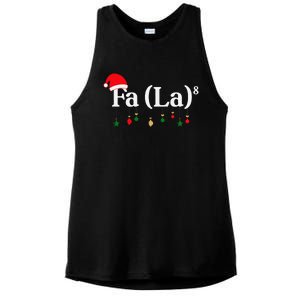 Fa (La)8 Funny Christmas Santa Fa La Math Teacher Student Ladies PosiCharge Tri-Blend Wicking Tank