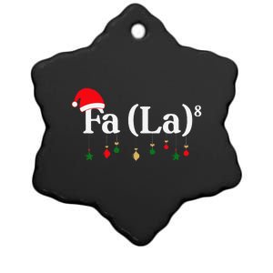 Fa (La)8 Funny Christmas Santa Fa La Math Teacher Student Ceramic Star Ornament