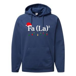 Fa (La)8 Funny Christmas Santa Fa La Math Teacher Student Performance Fleece Hoodie