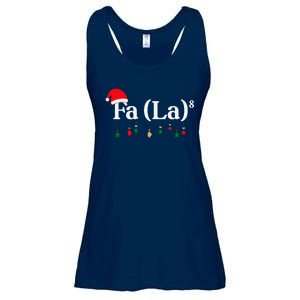 Fa (La)8 Funny Christmas Santa Fa La Math Teacher Student Ladies Essential Flowy Tank