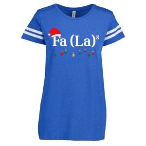 Fa (La)8 Funny Christmas Santa Fa La Math Teacher Student Enza Ladies Jersey Football T-Shirt