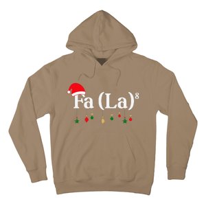 Fa (La)8 Funny Christmas Santa Fa La Math Teacher Student Hoodie