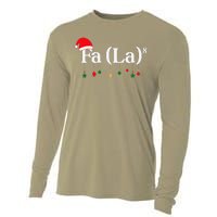 Fa (La)8 Funny Christmas Santa Fa La Math Teacher Student Cooling Performance Long Sleeve Crew