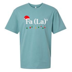 Fa (La)8 Funny Christmas Santa Fa La Math Teacher Student Sueded Cloud Jersey T-Shirt