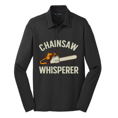 Funny Lumberjack For Men Women Logger Lumberjack Chainsaw Silk Touch Performance Long Sleeve Polo