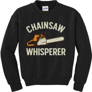 Funny Lumberjack For Men Women Logger Lumberjack Chainsaw Kids Sweatshirt