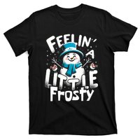 Feelin Little Frosty Snowman Merry Christmas T-Shirt