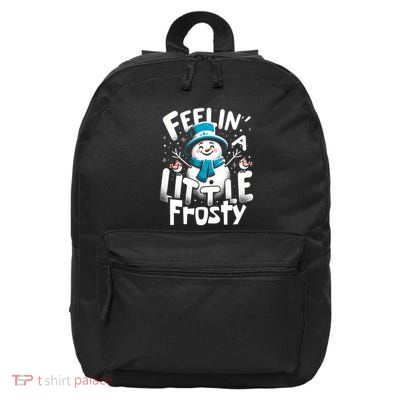 Feelin Little Frosty Snowman Merry Christmas 16 in Basic Backpack
