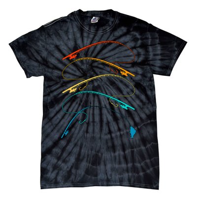 Fishing Lover Fisherman Retro Angling Angler Fishing Tie-Dye T-Shirt