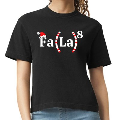Fa (La)8 Funny Christmas Santa Fa La Math Teacher Student Comfort Colors Boxy T-Shirt