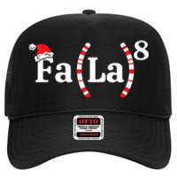 Fa (La)8 Funny Christmas Santa Fa La Math Teacher Student High Crown Mesh Back Trucker Hat