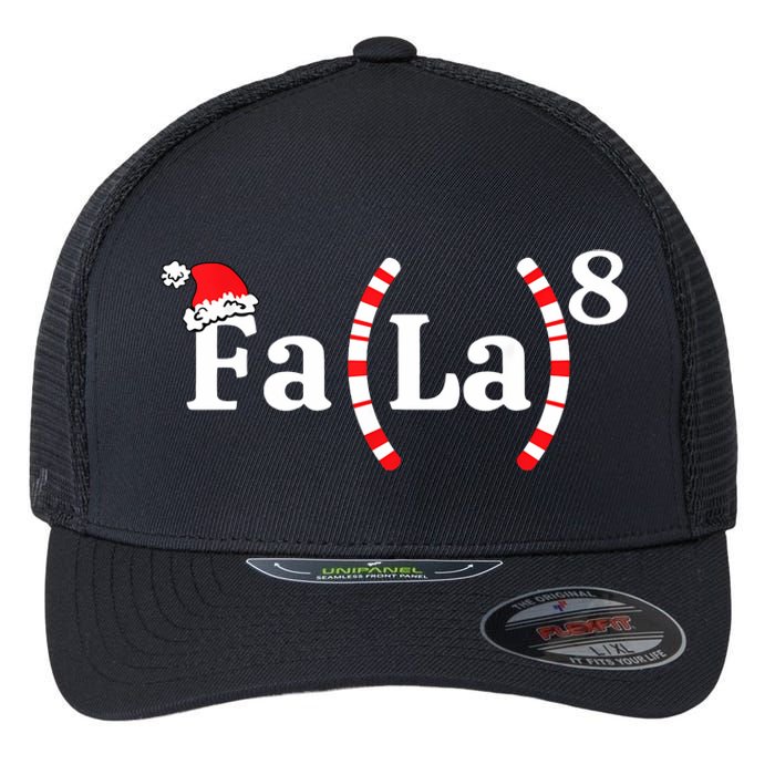 Fa (La)8 Funny Christmas Santa Fa La Math Teacher Student Flexfit Unipanel Trucker Cap