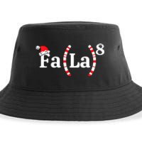 Fa (La)8 Funny Christmas Santa Fa La Math Teacher Student Sustainable Bucket Hat