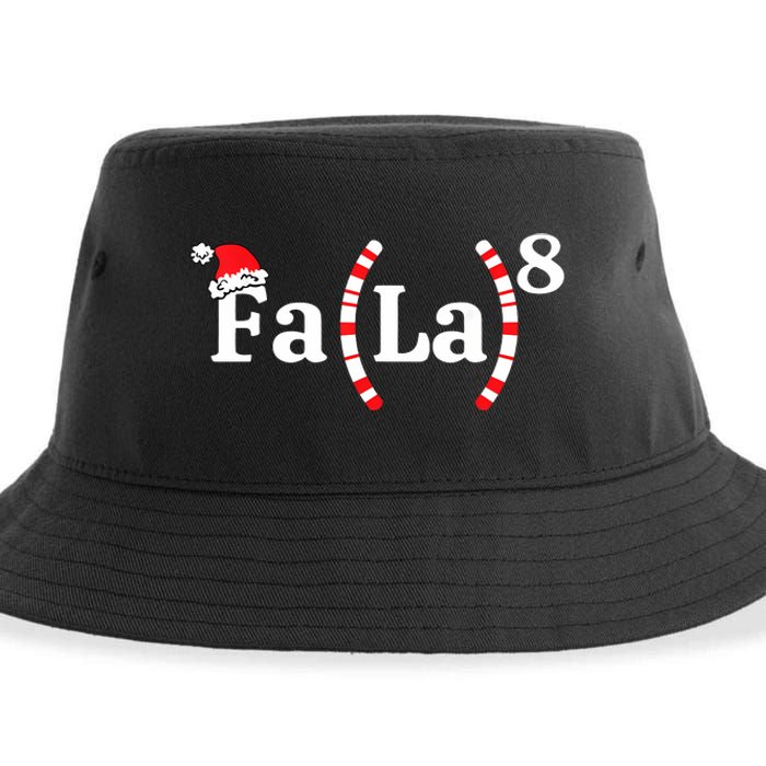 Fa (La)8 Funny Christmas Santa Fa La Math Teacher Student Sustainable Bucket Hat