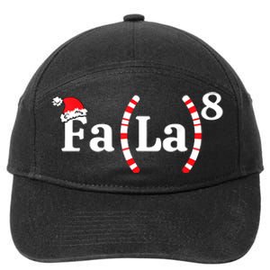 Fa (La)8 Funny Christmas Santa Fa La Math Teacher Student 7-Panel Snapback Hat