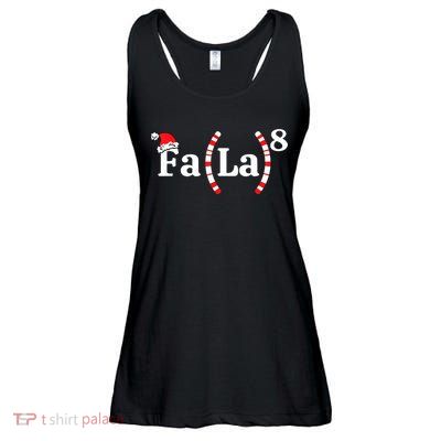 Fa (La)8 Funny Christmas Santa Fa La Math Teacher Student Ladies Essential Flowy Tank