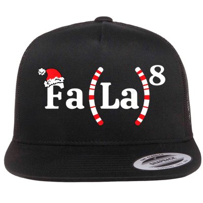 Fa (La)8 Funny Christmas Santa Fa La Math Teacher Student Flatbill Hat