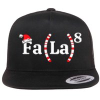 Fa (La)8 Funny Christmas Santa Fa La Math Teacher Student Flat Bill Trucker Hat