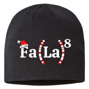 Fa (La)8 Funny Christmas Santa Fa La Math Teacher Student Sustainable Beanie