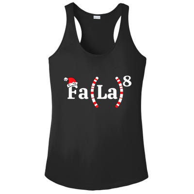 Fa (La)8 Funny Christmas Santa Fa La Math Teacher Student Ladies PosiCharge Competitor Racerback Tank