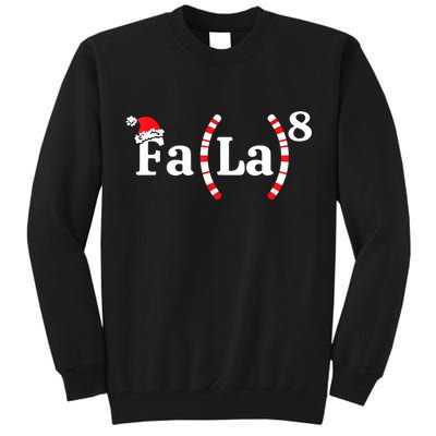 Fa (La)8 Funny Christmas Santa Fa La Math Teacher Student Tall Sweatshirt