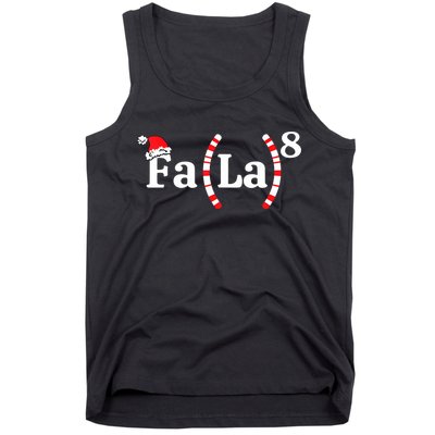 Fa (La)8 Funny Christmas Santa Fa La Math Teacher Student Tank Top