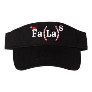 Fa (La)8 Funny Christmas Santa Fa La Math Teacher Student Valucap Bio-Washed Visor