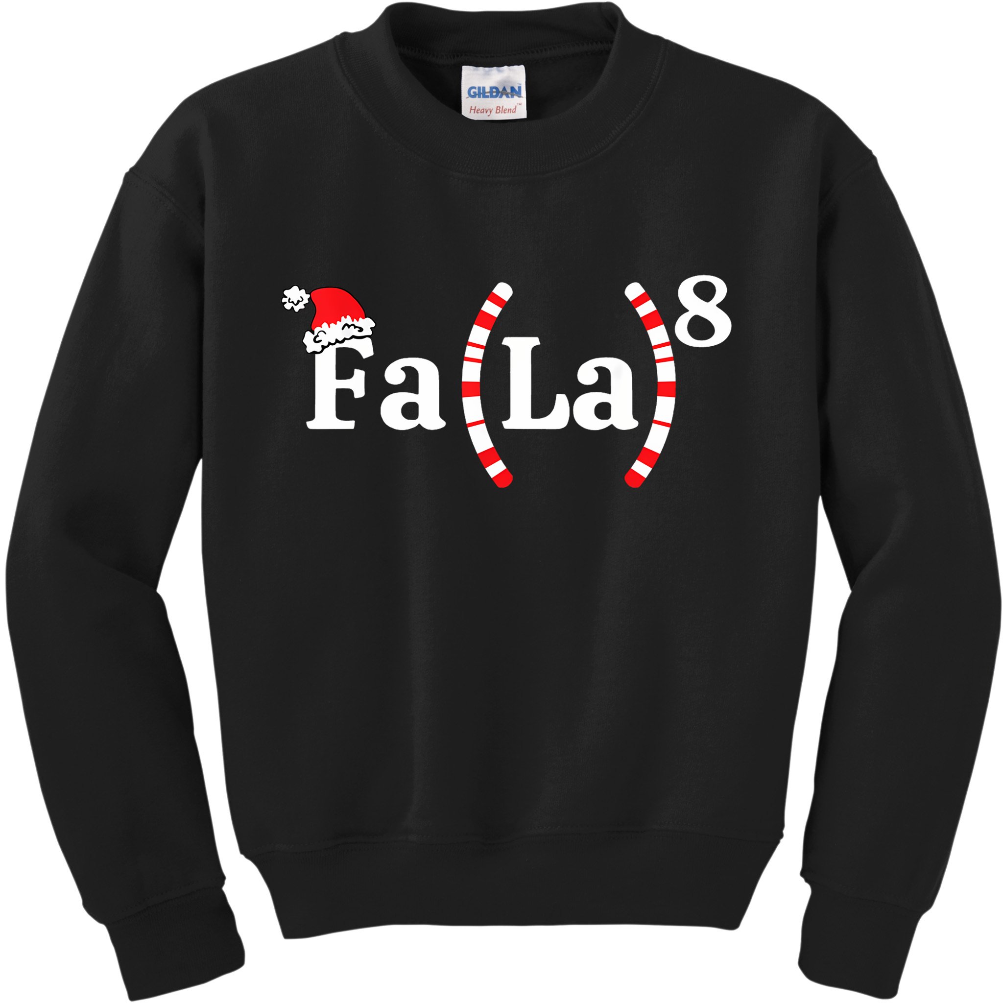 Fa (La)8 Funny Christmas Santa Fa La Math Teacher Student Kids Sweatshirt