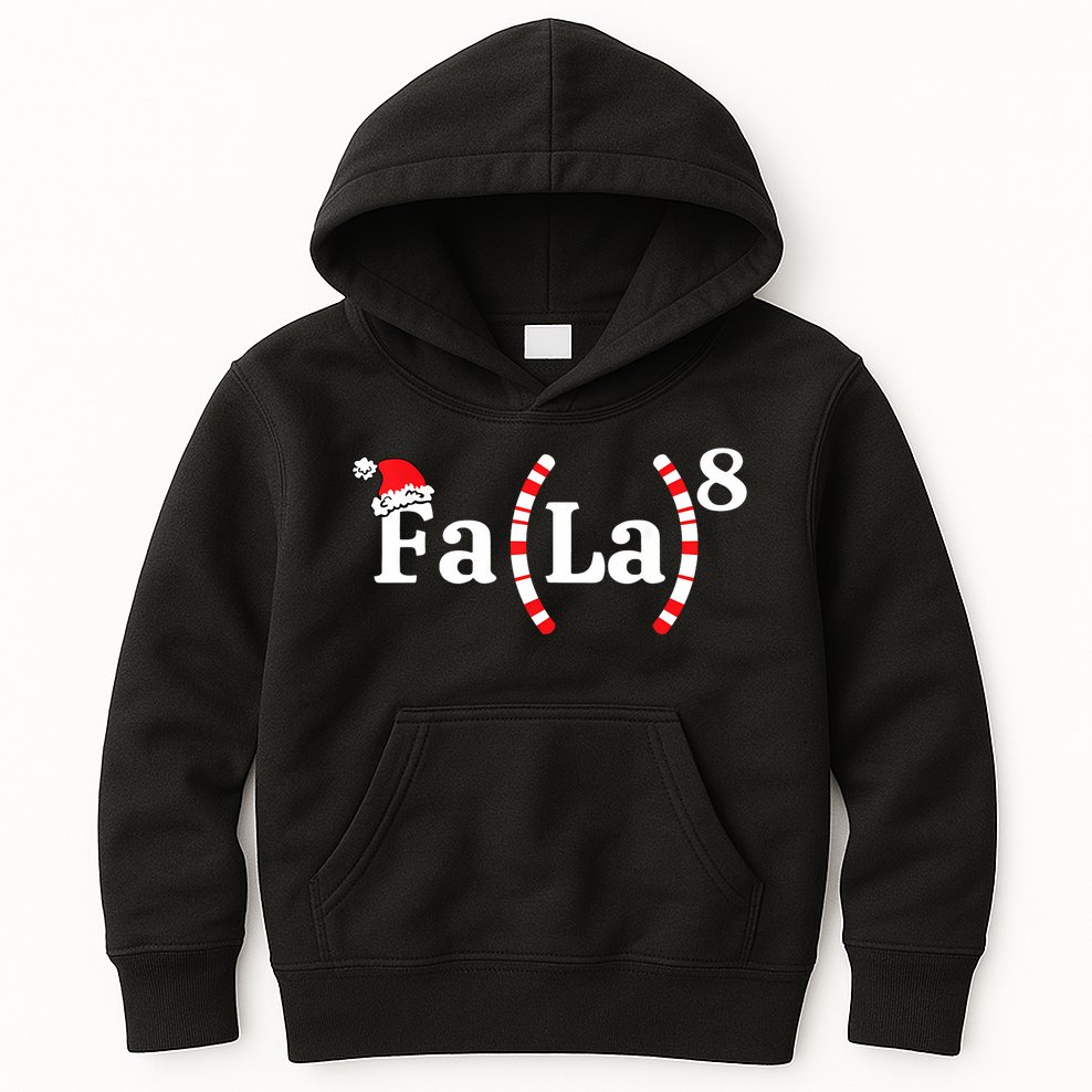 Fa (La)8 Funny Christmas Santa Fa La Math Teacher Student Kids Hoodie