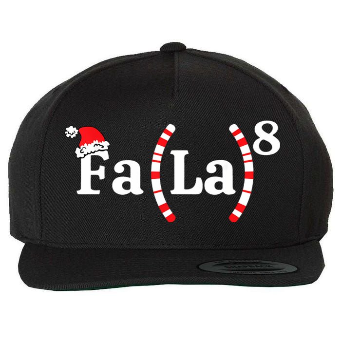 Fa (La)8 Funny Christmas Santa Fa La Math Teacher Student Wool Snapback Cap