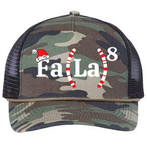 Fa (La)8 Funny Christmas Santa Fa La Math Teacher Student Retro Rope Trucker Hat Cap