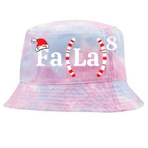 Fa (La)8 Funny Christmas Santa Fa La Math Teacher Student Tie-Dyed Bucket Hat