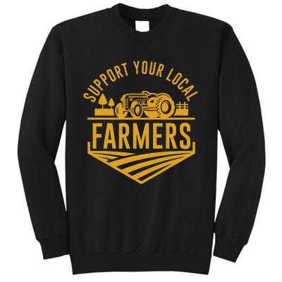 Farm Local Food Patriotic Farming Gift Idea Farmer Sweatshirt