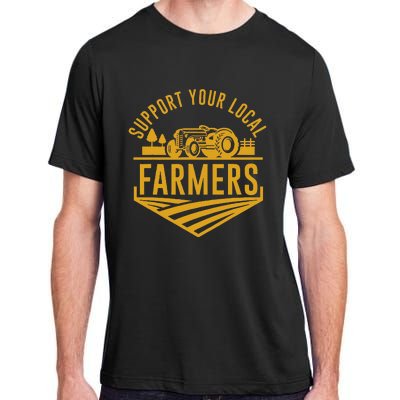 Farm Local Food Patriotic Farming Gift Idea Farmer Adult ChromaSoft Performance T-Shirt