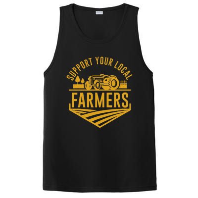 Farm Local Food Patriotic Farming Gift Idea Farmer PosiCharge Competitor Tank