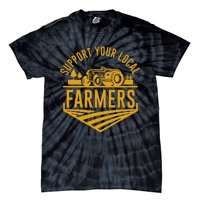 Farm Local Food Patriotic Farming Gift Idea Farmer Tie-Dye T-Shirt