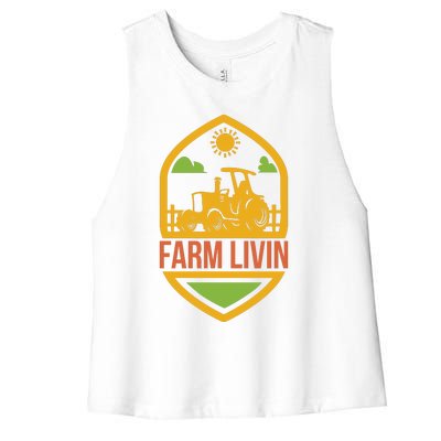 Farm Livin Women's Racerback Cropped Tank