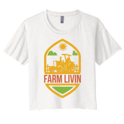 Farm Livin Women's Crop Top Tee