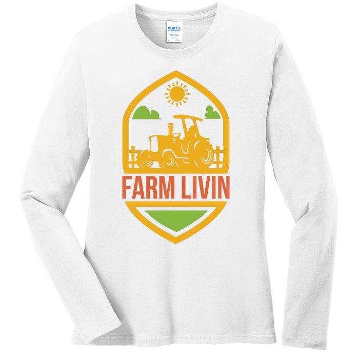 Farm Livin Ladies Long Sleeve Shirt