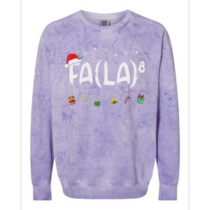 Fa (La)8 Funny Christmas Santa Fa La Math Teacher Women Colorblast Crewneck Sweatshirt