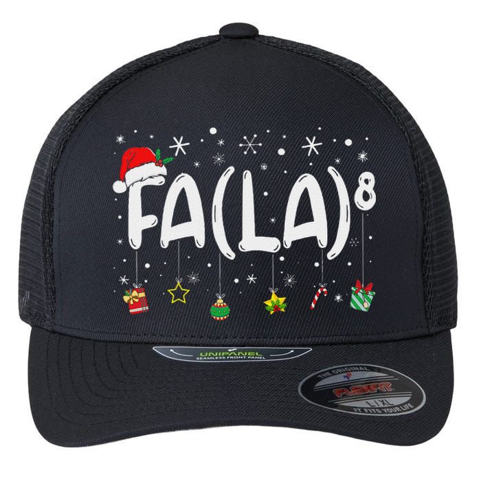 Fa (La)8 Funny Christmas Santa Fa La Math Teacher Women Flexfit Unipanel Trucker Cap