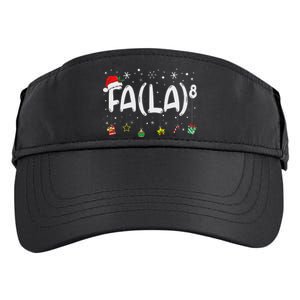 Fa (La)8 Funny Christmas Santa Fa La Math Teacher Women Adult Drive Performance Visor