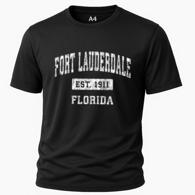 Fort Lauderdale Florida Fl Vintage Established Sports Performance Shirt