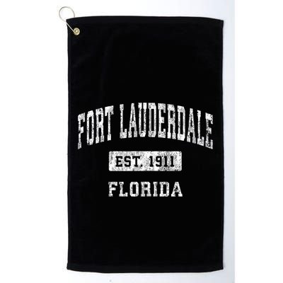Fort Lauderdale Florida Fl Vintage Established Sports Golf Towel