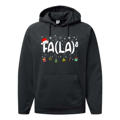 Fa (La)8 Funny Christmas Santa Fa La Math Teacher Performance Fleece Hoodie