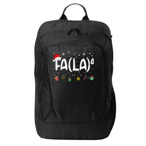 Fa (La)8 Funny Christmas Santa Fa La Math Teacher City Backpack