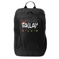 Fa (La)8 Funny Christmas Santa Fa La Math Teacher City Backpack